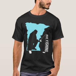 Ice Fishing Graphic Fishing Rod Ice Fisher Ice Fis T-Shirt