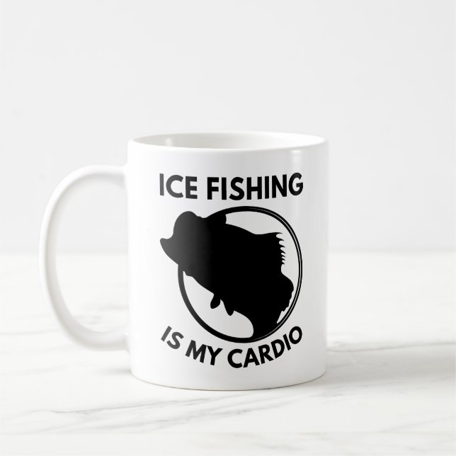 Ice Fishing Is My Cardio Coffee Mug (Left)