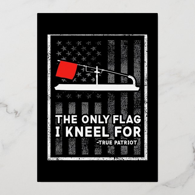 Ice Fishing Tip Up The Only Flag I Kneel (Front)