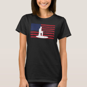 Ice Fishing US Flag Ice Fisherman Ice Fisher_1 T-Shirt
