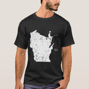 Ice Fishing With Daddy WI Bass Fishing Tee Shirt