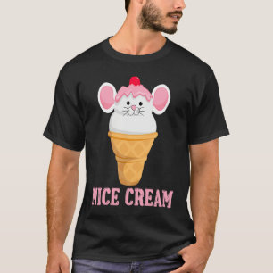 Ice Food Sundae Mouse Mice Cream Foodie T-Shirt