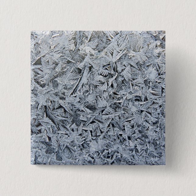 Ice Frost Crystals Texture Image 15 Cm Square Badge (Front)