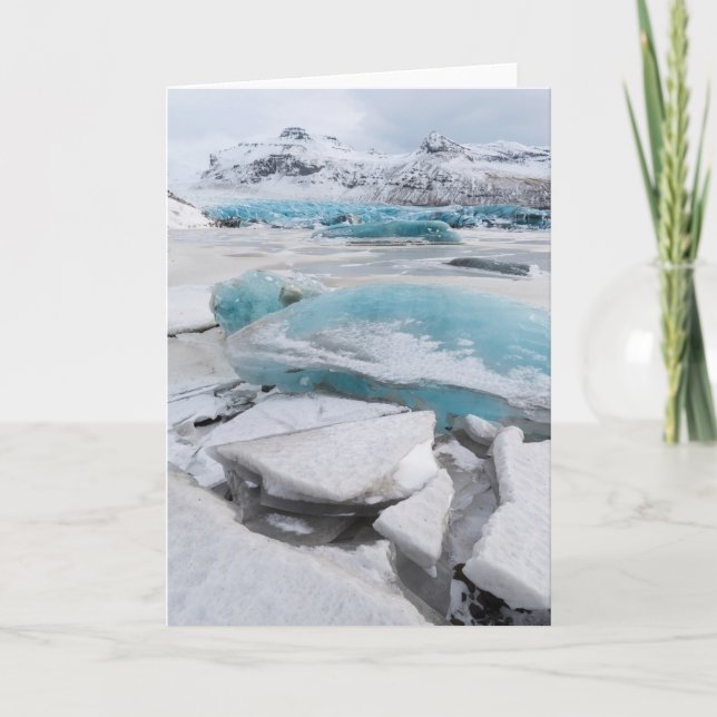 Ice Glacial Formations In Winter Card (Front)
