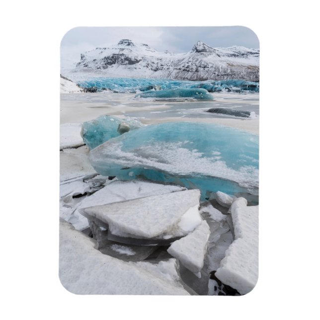 Ice Glacial Formations In Winter Magnet (Vertical)