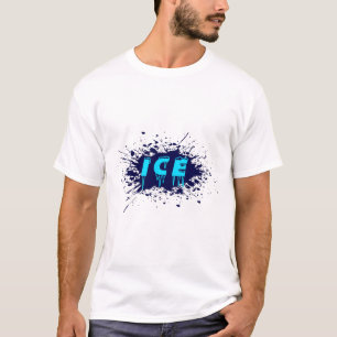 Ice Graffiti Typography Urban Street Art Design T-Shirt