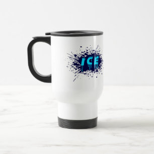 Ice Graffiti Typography Urban Street Art Design Travel Mug