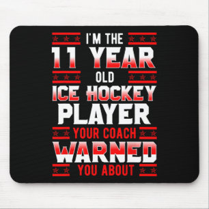 Ice Hockey 11th Birthday Party Player Sports Team  Mouse Pad