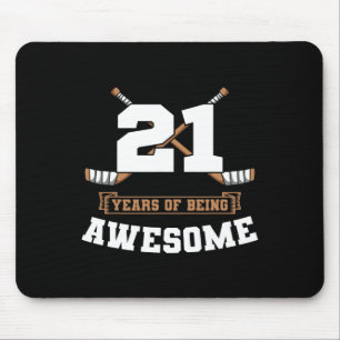Ice Hockey 21st Birthday Sports Theme Party Goal T Mouse Pad