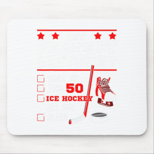 Ice Hockey 50th Perfect Birthday Party Player Spor Mouse Pad