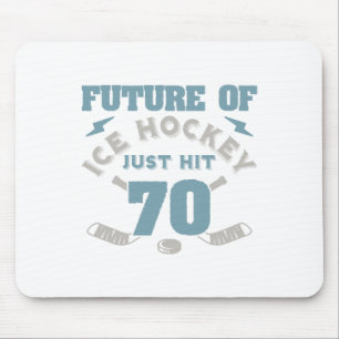 Ice Hockey 70th Birthday Future Player Puck Sports Mouse Pad