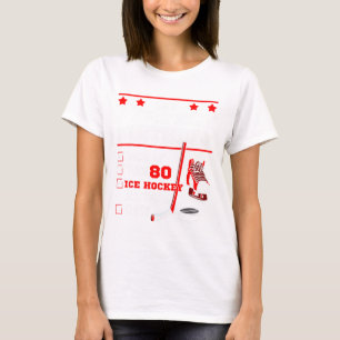 Ice Hockey 80th Perfect Birthday Party Player Spor T-Shirt