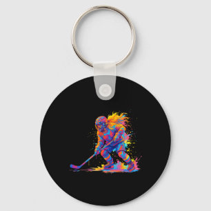 Ice Hockey And Ice Hockey Graphic Women; Teen Girl Key Ring
