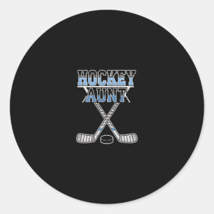 Ice Hockey Aunt Proud Auntie Of Player Goalie Spor Classic Round Sticker