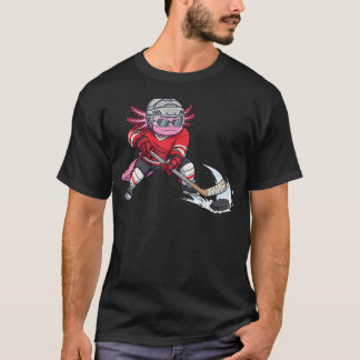 Ice Hockey Axolotl Cute Sport Player Lover T-Shirt