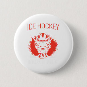 Ice Hockey Because Murder Is Wrong Ice Hockey Play 6 Cm Round Badge