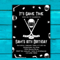 Ice Hockey Birthday Invitation, Ice-Hockey Party
