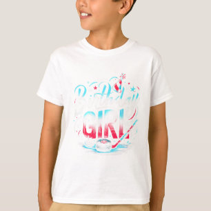 Ice Hockey Birthday Outfit For Girls Happy Birthda T-Shirt
