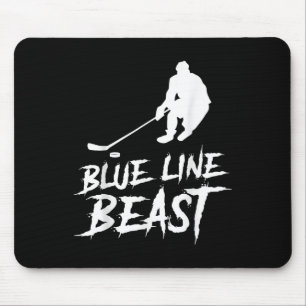 Ice Hockey Blue Line Beast Defensemen Mens Kids Pl Mouse Pad