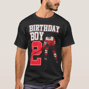 Ice Hockey Boy 2nd Birthday Sport Player Coach Gr T-Shirt