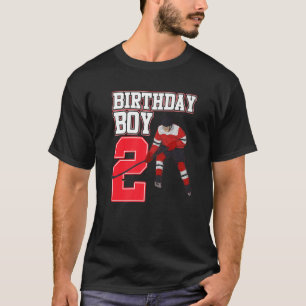 Ice Hockey Boy 2nd Birthday Sport Player Coach Gr T-Shirt
