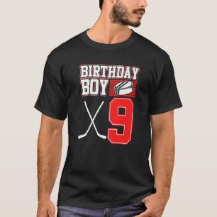 Ice Hockey Boy 9th Birthday Sport Player Coach Gr T-Shirt
