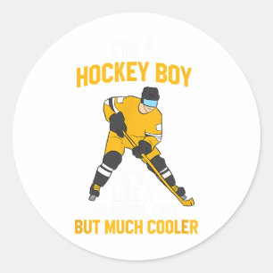 Ice Hockey Boy Hockey Son Ice Hockey Classic Round Sticker