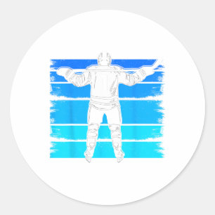 Ice Hockey Boys Number 1 1st Birthday 1 Year Old H Classic Round Sticker