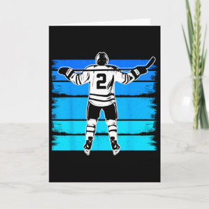 Ice Hockey Boys Number 2 2nd Birthday 2 Year Old H Card