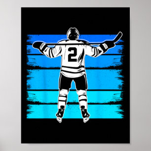Ice Hockey Boys Number 2 2nd Birthday 2 Year Old H Poster