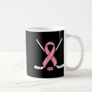 Ice Hockey Breast Cancer Awareness Month Pink Ribb Coffee Mug