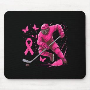 Ice Hockey Breast Cancer Awareness Player Pink Spl Mouse Pad