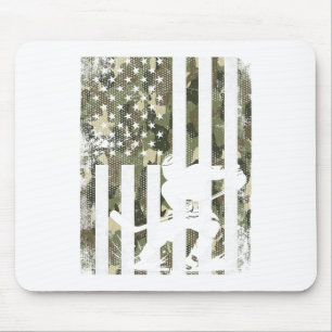 Ice Hockey Camouflage Usa Flag Hockey Player Hocke Mouse Pad