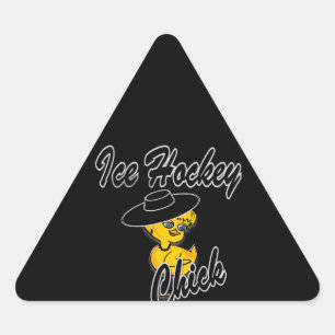 Ice Hockey Chick #4 Triangle Sticker