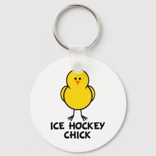 Ice Hockey Chick Key Ring