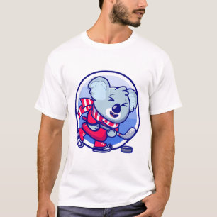 Ice Hockey Children's Koala I Funny Animals Sports T-Shirt