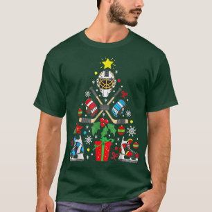 Ice Hockey Christmas Tree  Happy Holidays  T-Shirt