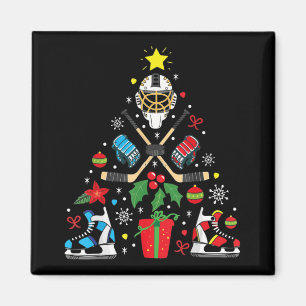 Ice Hockey Christmas Tree Ornaments Fun Xmas Magnet