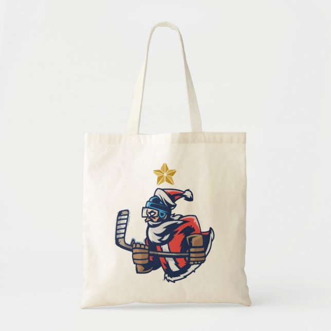 Ice Hockey Christmas Tree Ornaments Funny Xmas Cla Tote Bag (Front)