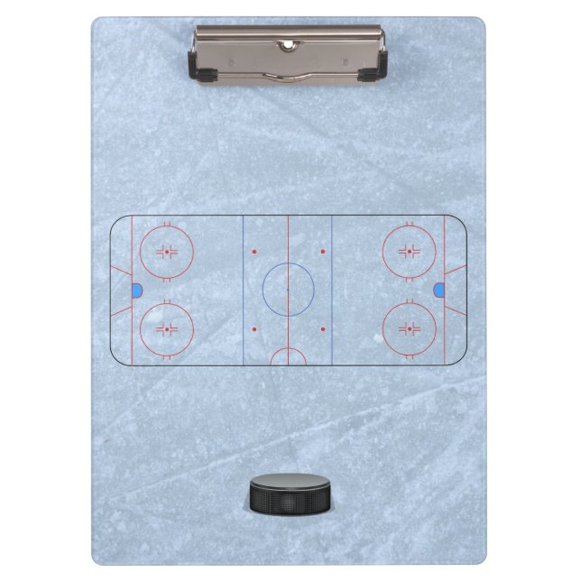 Ice Hockey Coach Clipboard (Front)