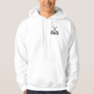 Ice hockey coach hoodie with logo