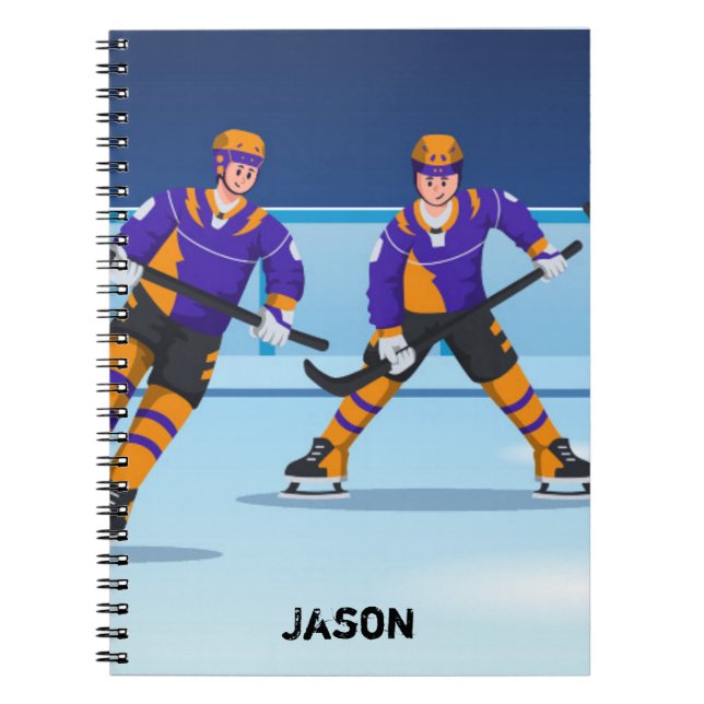Ice Hockey College Ruled Notebook (Front)