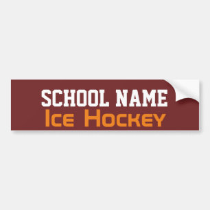 Ice Hockey - Create Your Own School Spirit Bumper Sticker
