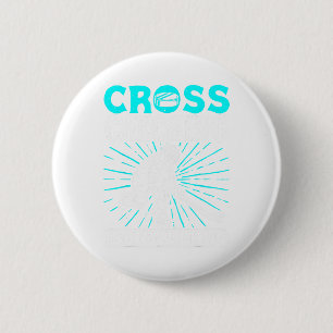 Ice Hockey Cross Checking Is How I Hug Player Team 6 Cm Round Badge