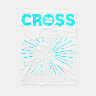 Ice Hockey Cross Checking Is How I Hug Player Team Fleece Blanket