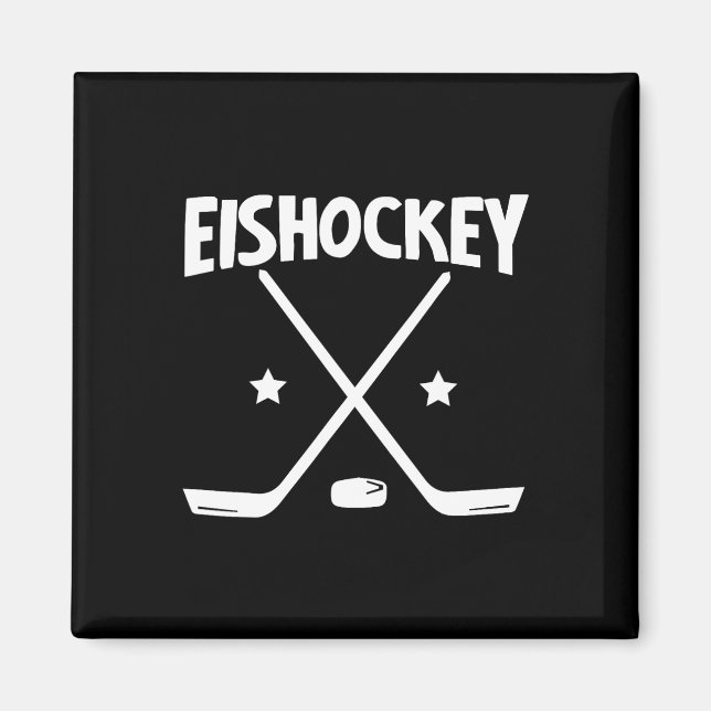 Ice Hockey - Crossed Rackets (1)  Magnet (Front)