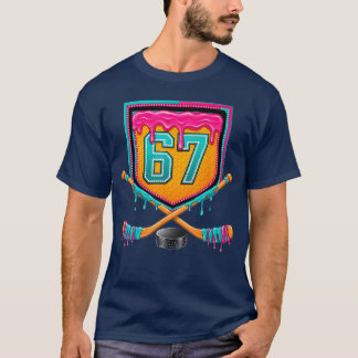 Ice Hockey Drip Number 67 Ice Hockey Player funny T-Shirt