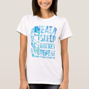 Ice Hockey Eat Sleep Hockey Repeat Funny Youth Boy T-Shirt