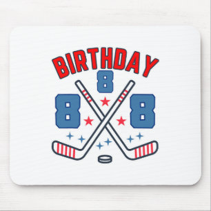 Ice Hockey Eight Birthday Boy 8th Party Boys Age 8 Mouse Pad