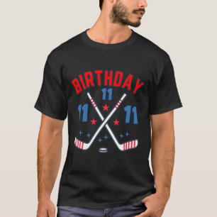 Ice Hockey Eleven Birthday Boy 11th Party Boys Age T-Shirt